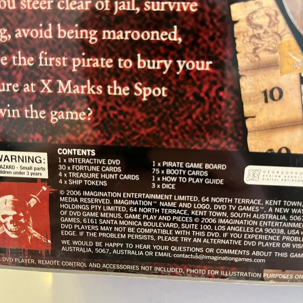 2006 Disney Pirates of the Caribbean dvd family board game